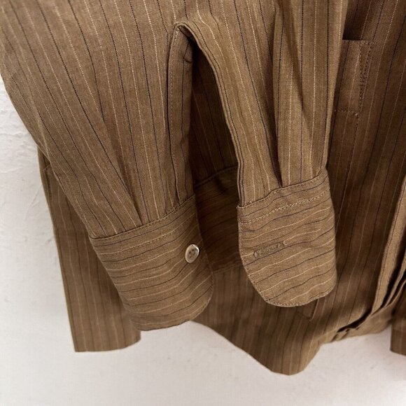 Dos Carolinas Guayabera Shirt Men's Button Up Long Sleeve 2 pockets Size XXL Tan - Picture 6 of 11